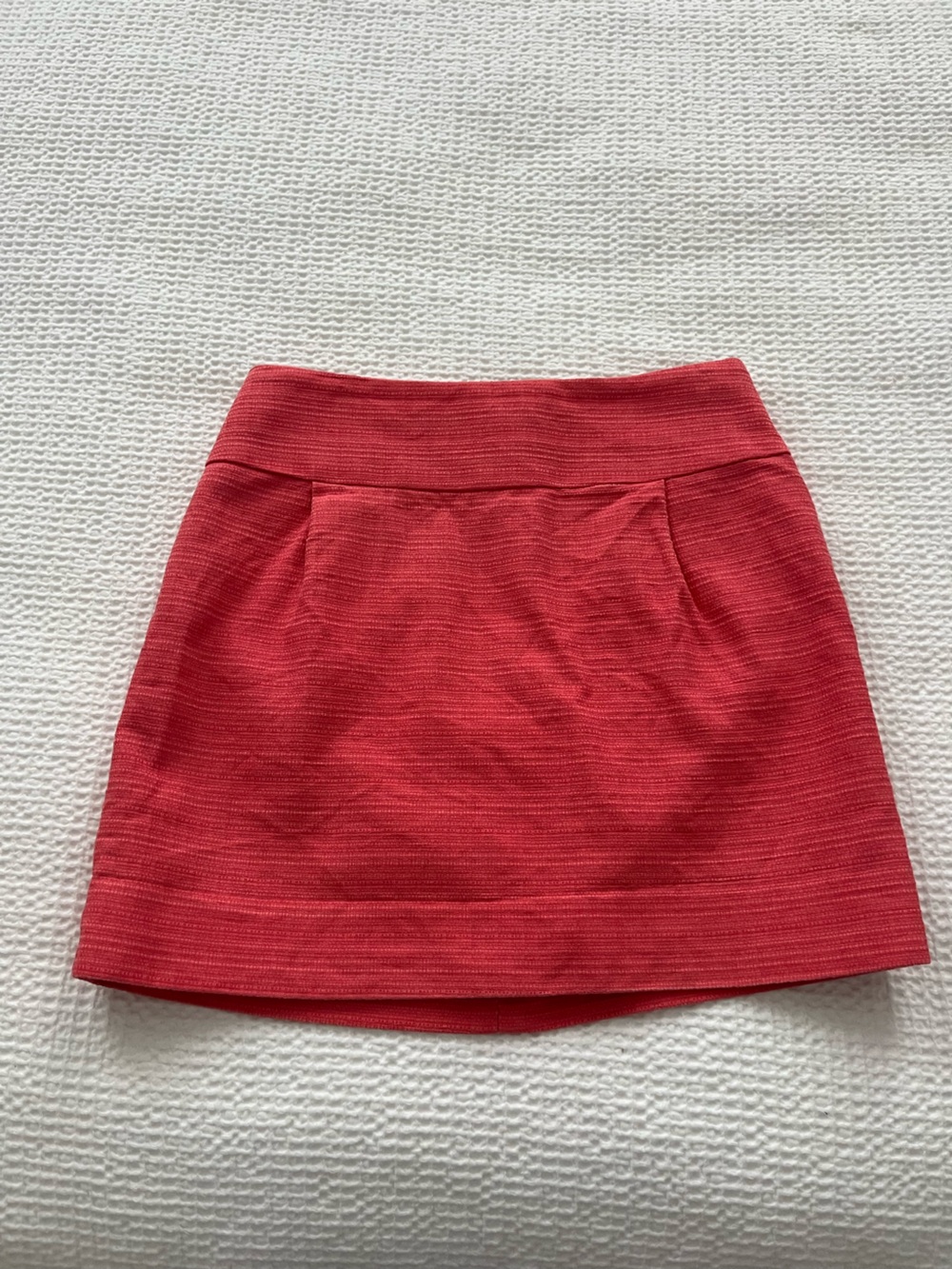 J. Crew Coral Textured Mini Skirt